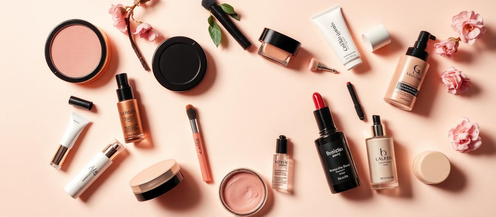 Flat lay of Another Hype Cosmetics products