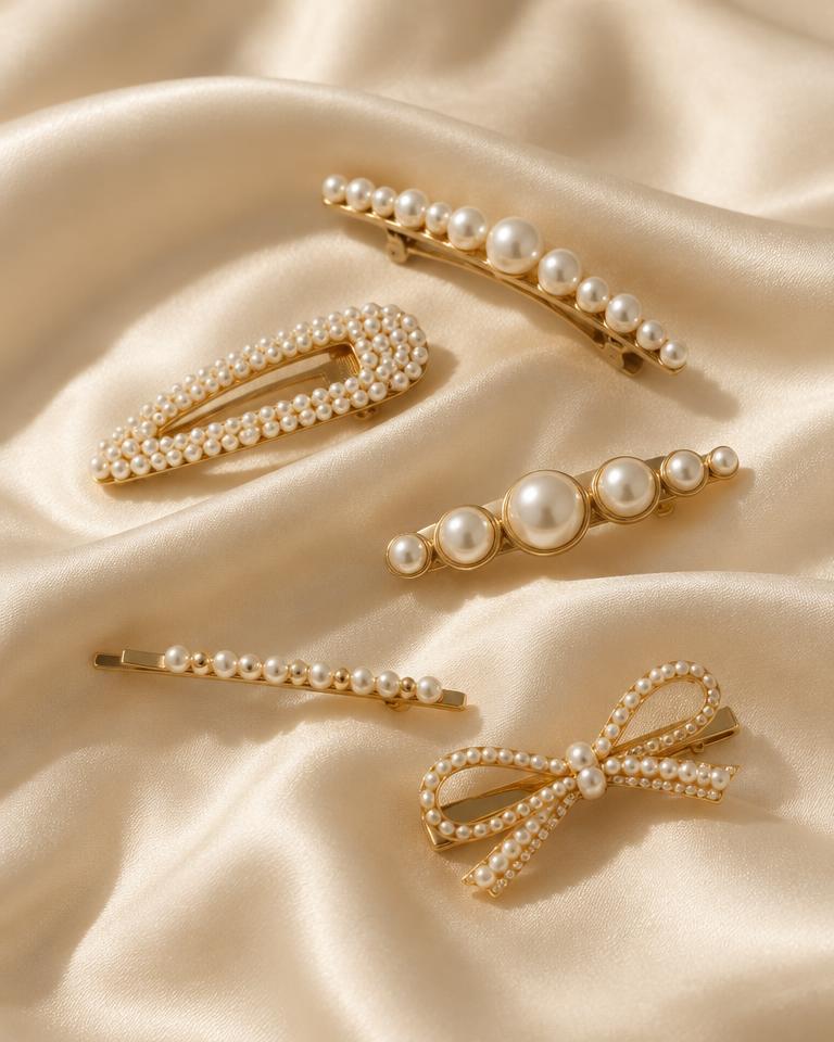 Pearl Hair Clip Set — Hair Accessories